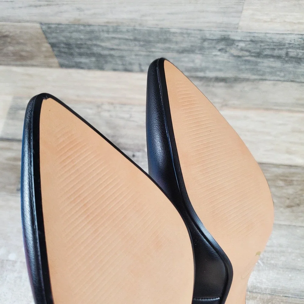 Journee Scylee Womens Dress Heels Size 7.5 M Black Pointed Toe‎ Wide Width Pumps